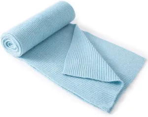 Lallier Cashmere Wool Scarf, Ultra Soft Classic Ribbed Solid Color Winter Scarf for Men and Women with Gift Box