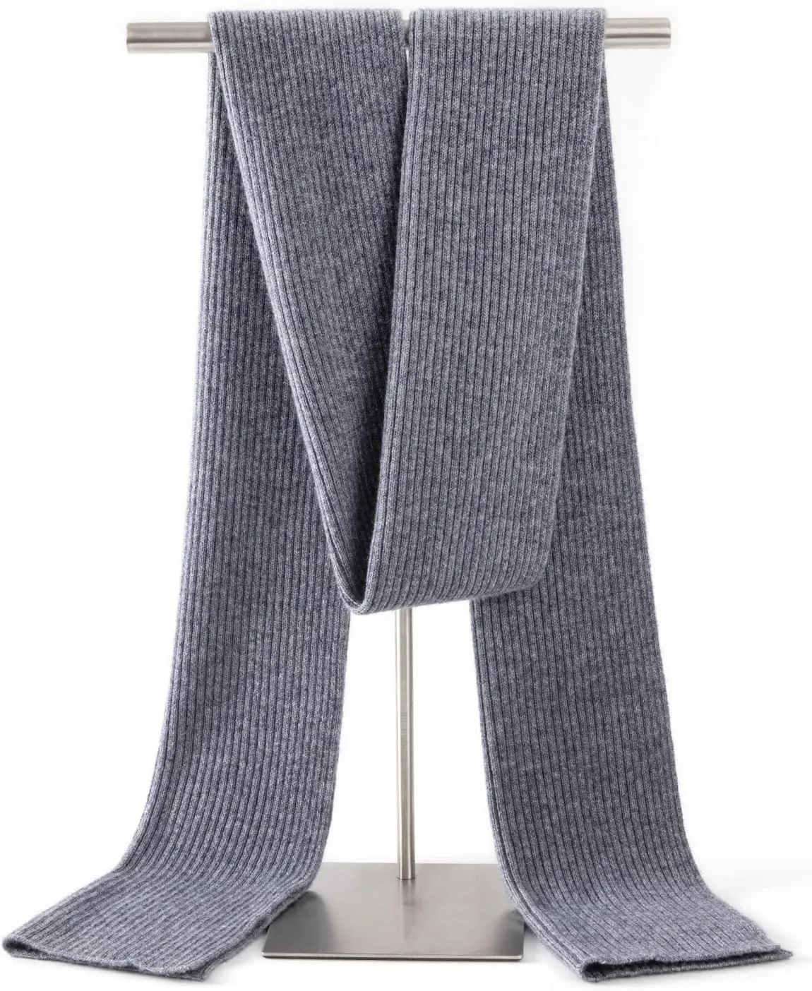 Lallier Cashmere Wool Scarf, Ultra Soft Classic Ribbed Solid Color Winter Scarf for Men and Women with Gift Box