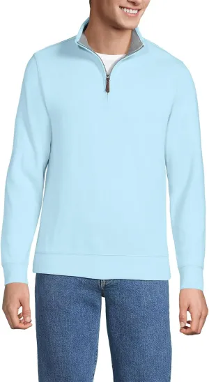Lands' End Men's Bedford Rib Quarter Zip Sweater