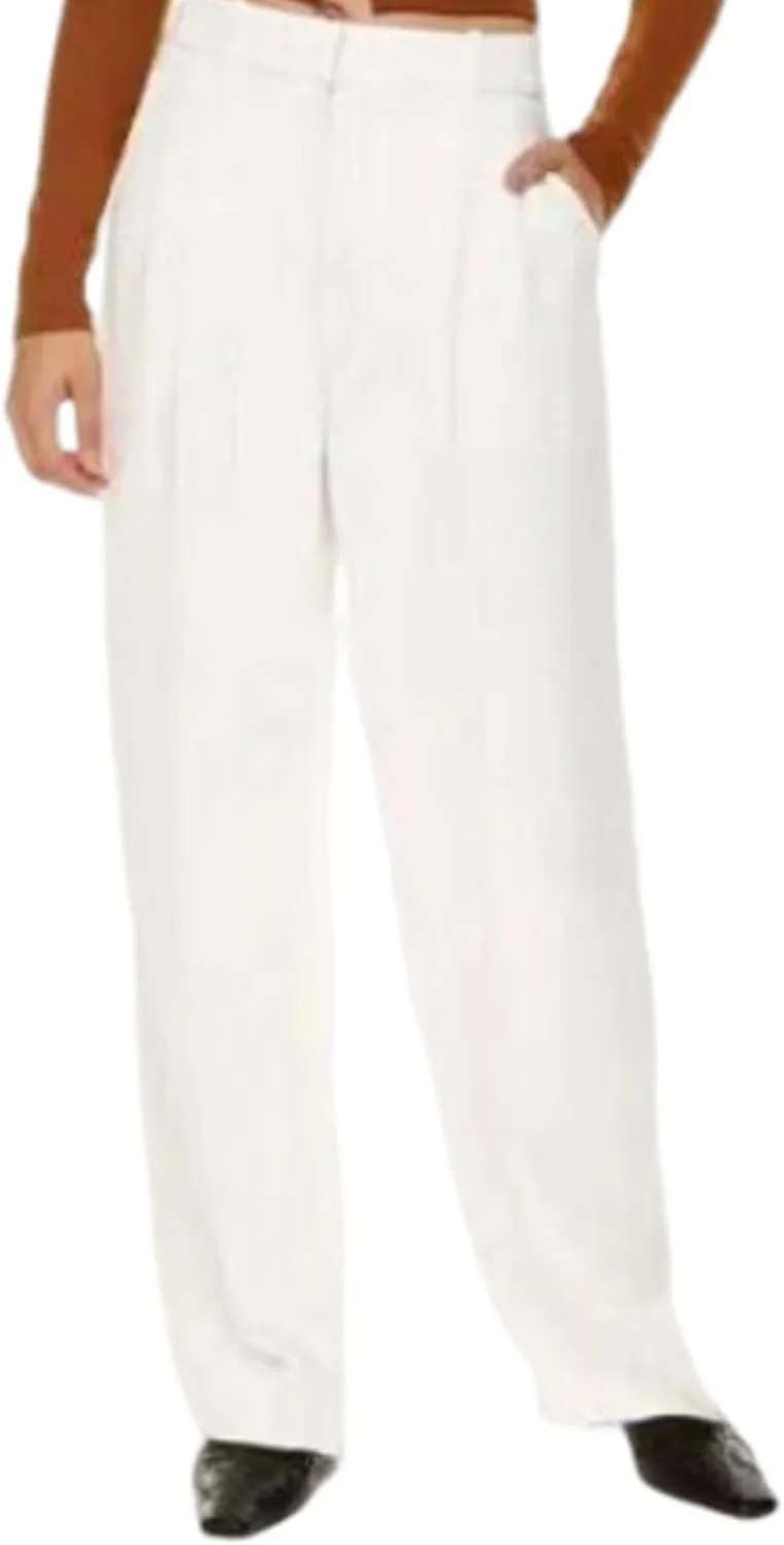 LELEBEAR The Effortless Tailored Wide Leg Pants, Women's Casual Wide Leg High Down Straight Long Trousers High Waisted