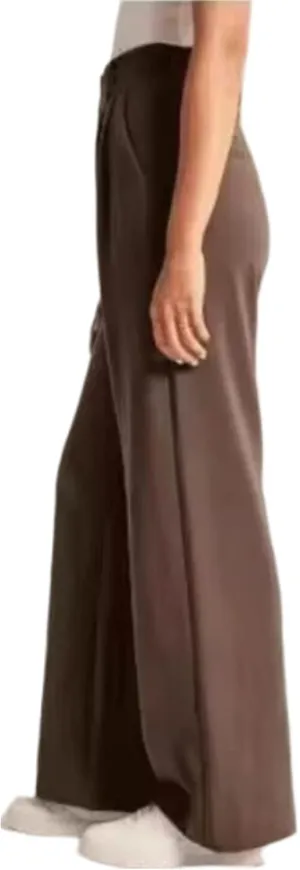 LELEBEAR The Effortless Tailored Wide Leg Pants, Women's Casual Wide Leg High Down Straight Long Trousers High Waisted