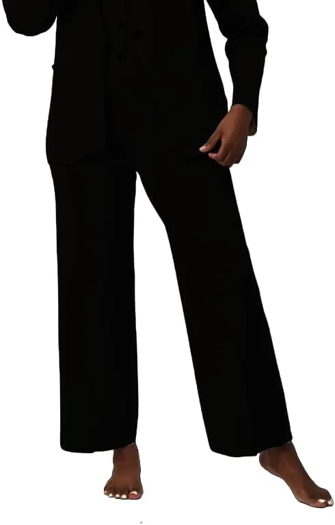 Linen Suit Set Women 3 Piece Blazer Pants Elegant Breasted Jacket Wide Leg Pants Versatile Work Event Attire