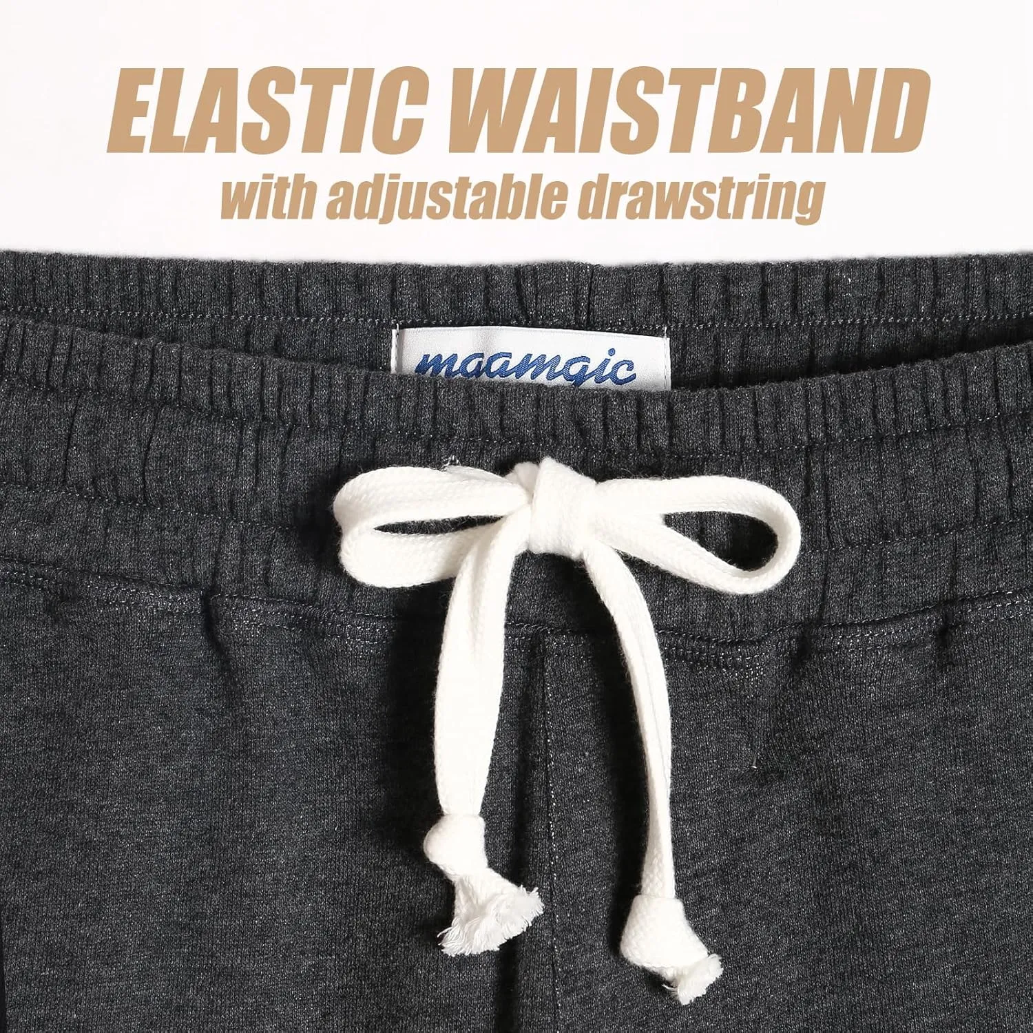 maamgic Mens Athletic Gym Shorts 5.5" Elastic Waist Casual Pajama Pocket Jogger Men Workout Short Pants