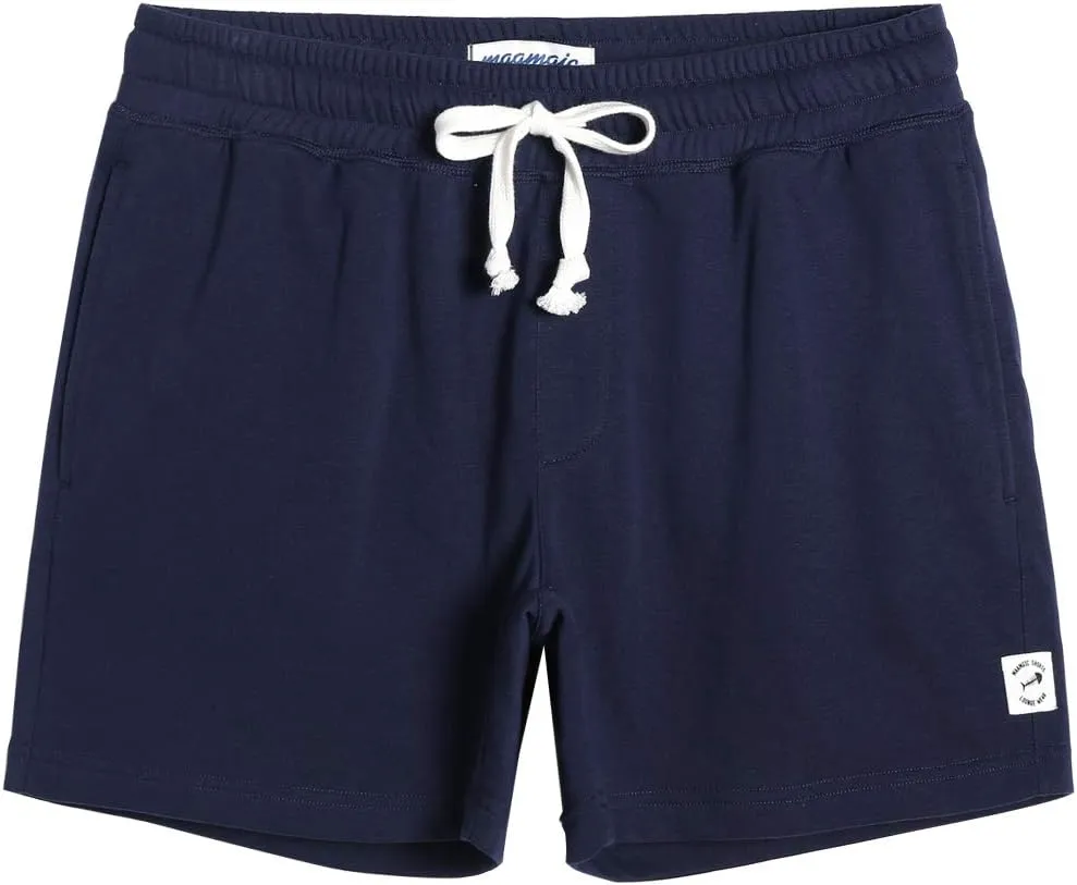 maamgic Mens Athletic Gym Shorts 5.5" Elastic Waist Casual Pajama Pocket Jogger Men Workout Short Pants