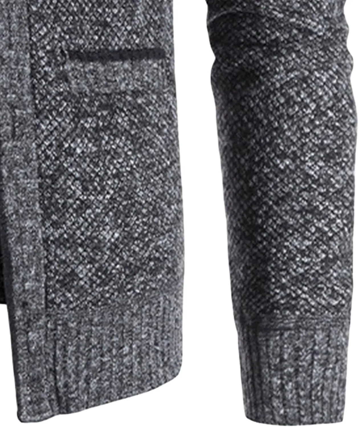 Maiyifu-GJ Men V Neck Knitted Cardigan Sweater Casual Button Down Knit Sweater Lightweight Open Front Knitwear with 2 Pockets