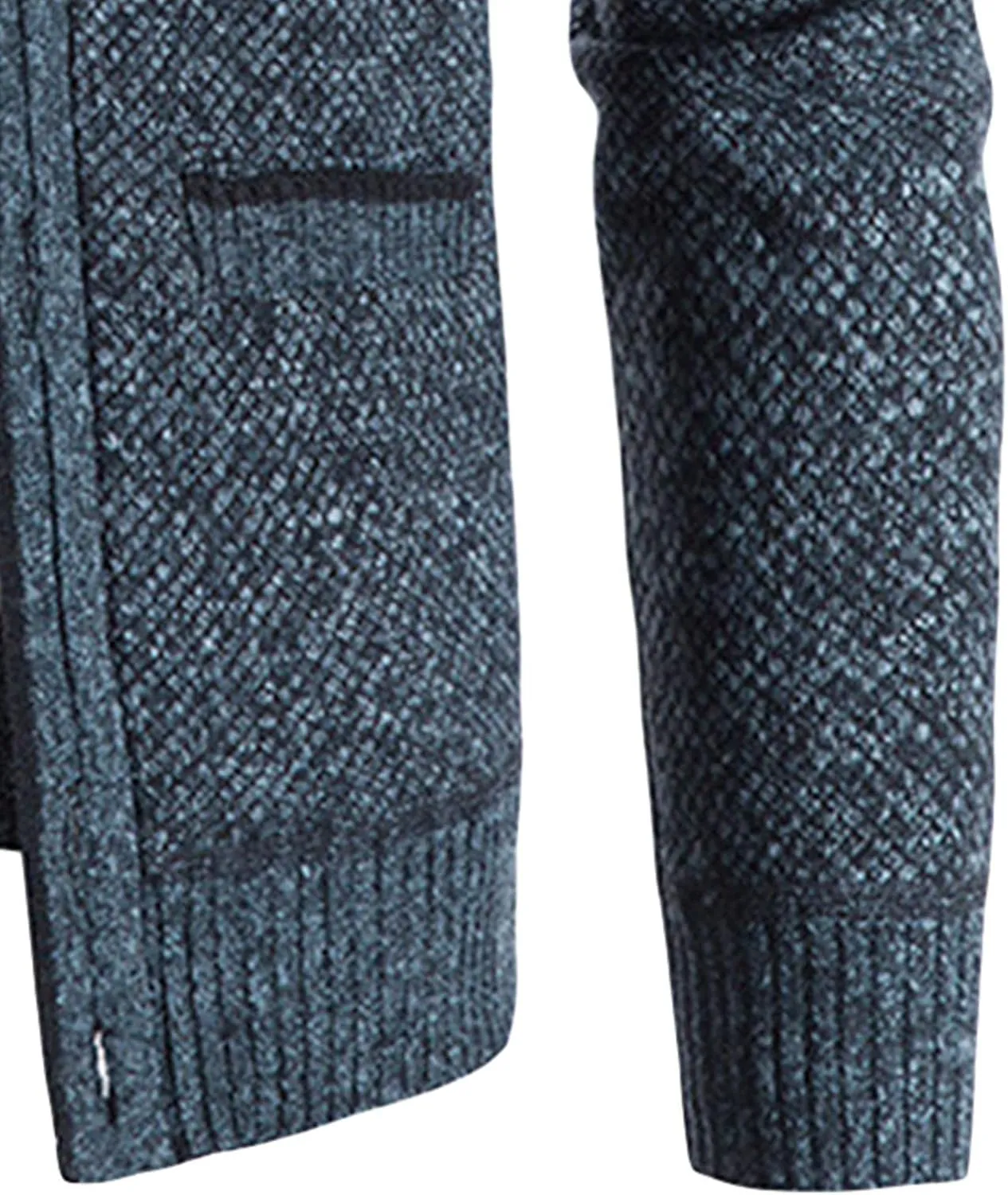 Maiyifu-GJ Men V Neck Knitted Cardigan Sweater Casual Button Down Knit Sweater Lightweight Open Front Knitwear with 2 Pockets
