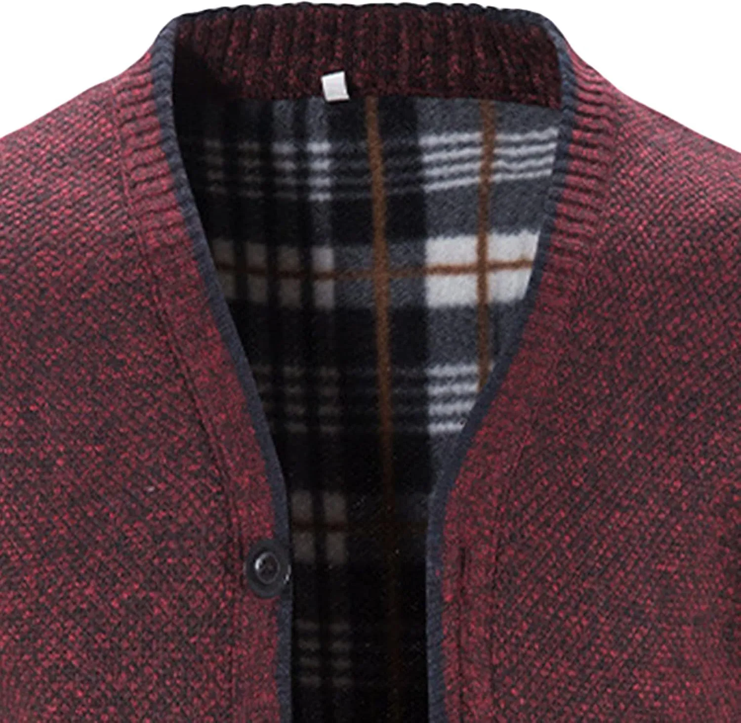Maiyifu-GJ Men V Neck Knitted Cardigan Sweater Casual Button Down Knit Sweater Lightweight Open Front Knitwear with 2 Pockets