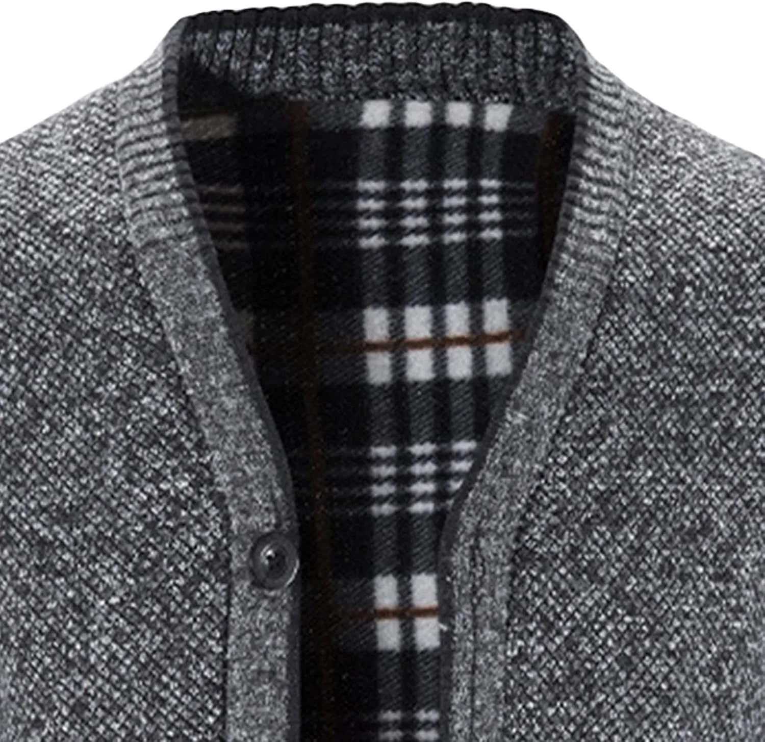 Maiyifu-GJ Men V Neck Knitted Cardigan Sweater Casual Button Down Knit Sweater Lightweight Open Front Knitwear with 2 Pockets