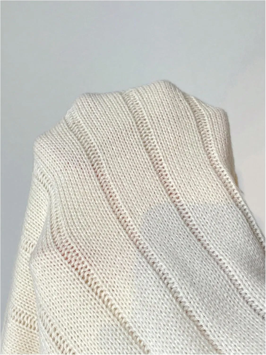 MakeMeChic Women's Turtleneck Sweater Knitwear Long Sleeve Rib Knitted Pullover Tops