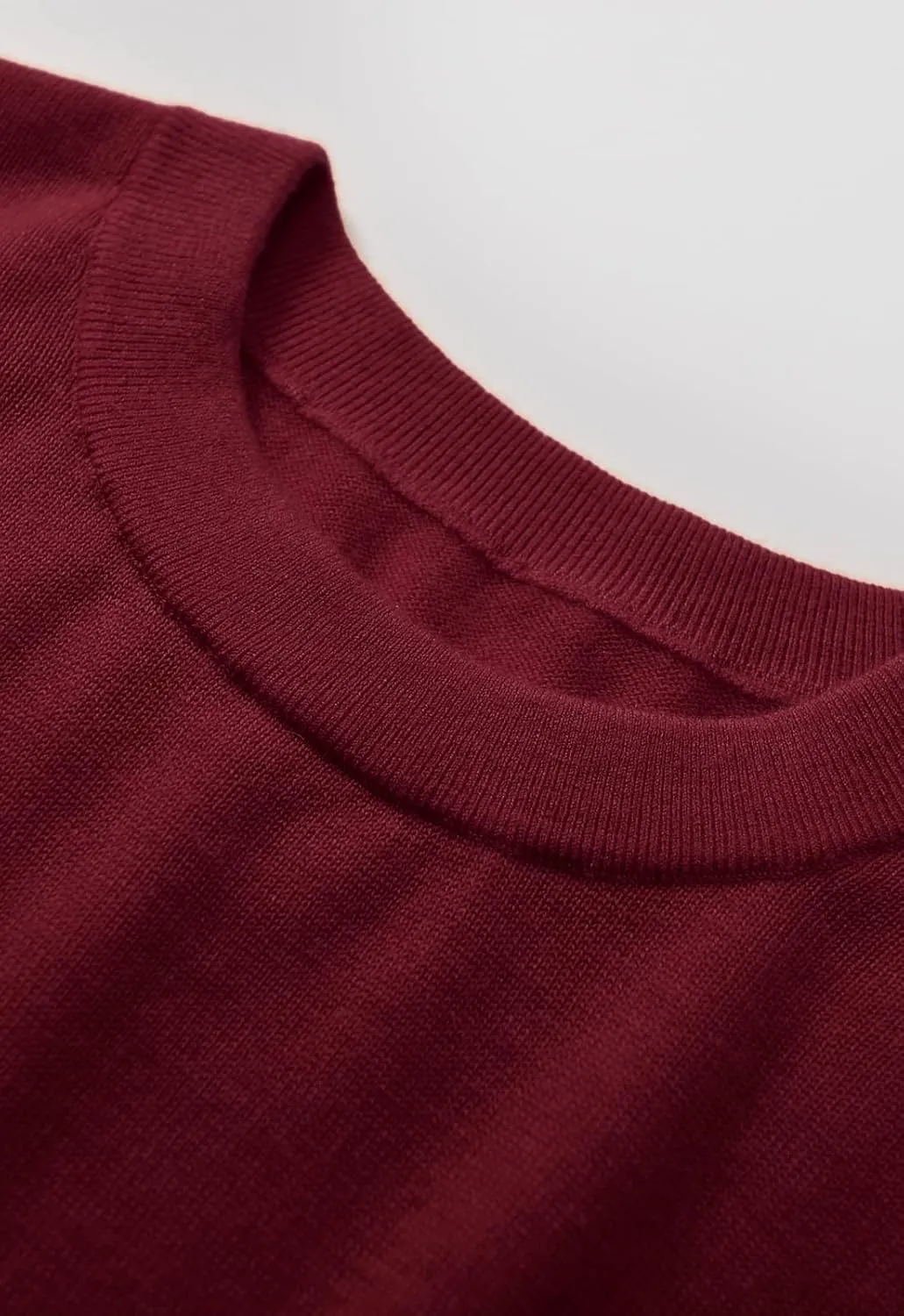 Men Cashmere Sweater Crewneck Solid Color Knited
