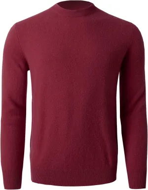 Men Cashmere Sweater Crewneck Solid Color Knited