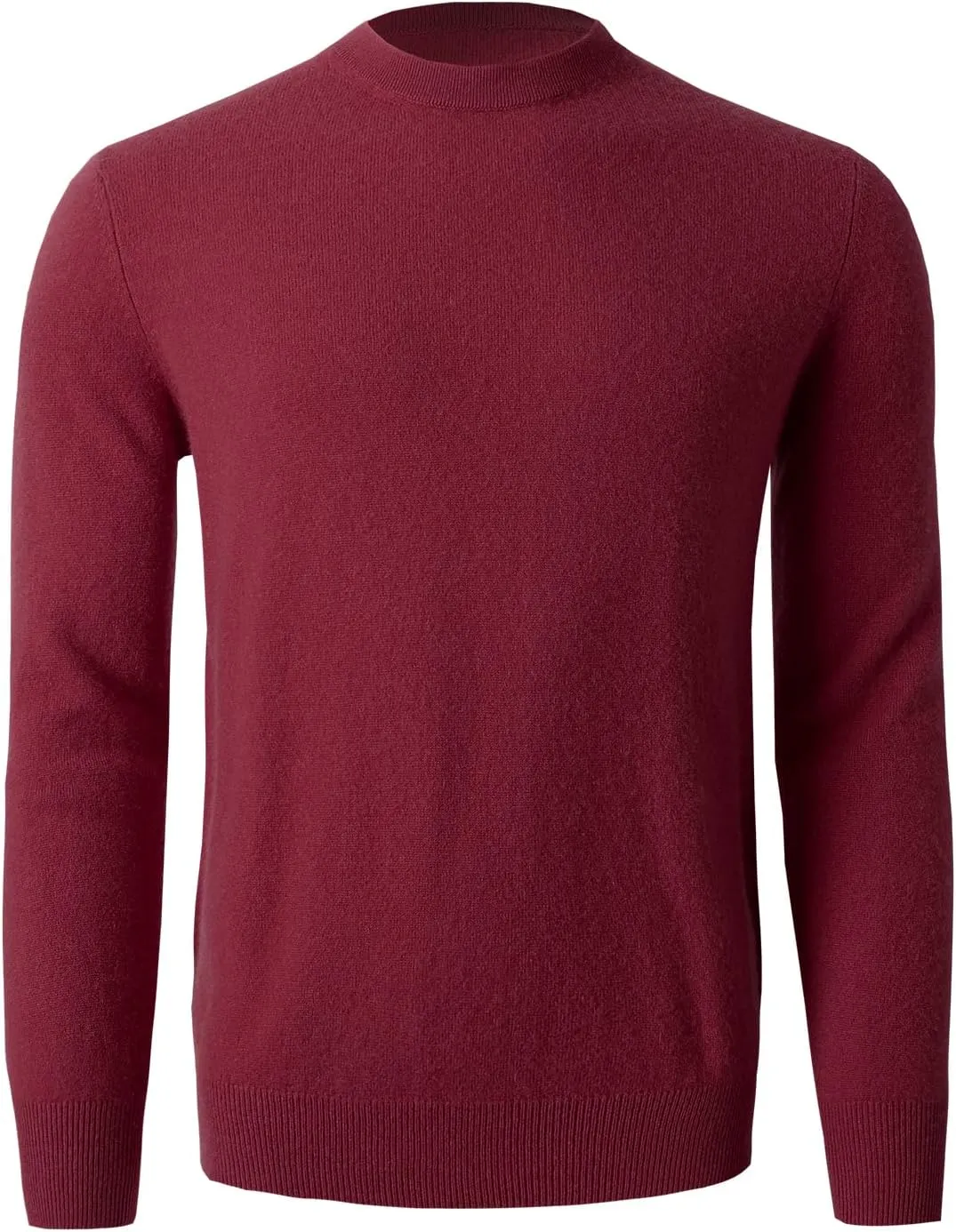 Men Cashmere Sweater Crewneck Solid Color Knited