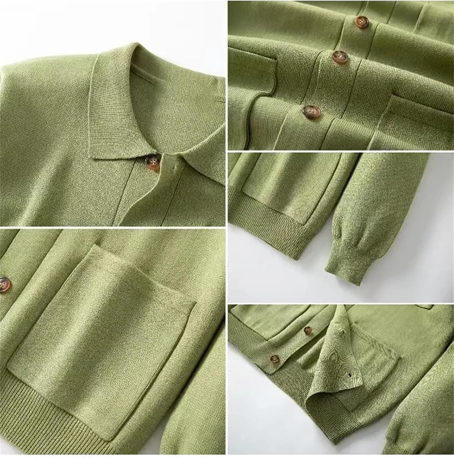 Men Winter Cardigan Sweater Fashion Solid Knitwear Long Sleeve Lapel Button Down Knitted Coat Male Tops