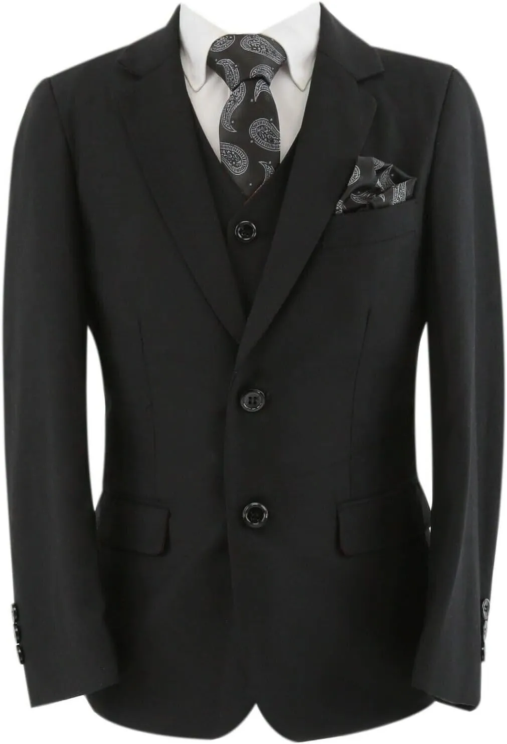 Mens Boys Tailored Fit Formal Suits Father and Son Matching 3 Piece Wedding Outfit