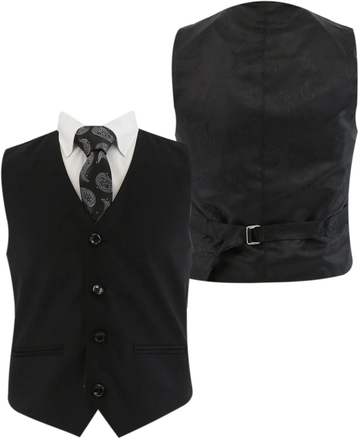 Mens Boys Tailored Fit Formal Suits Father and Son Matching 3 Piece Wedding Outfit