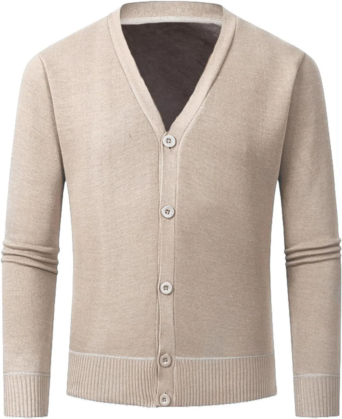Men's Cardigan Sweater Long Sleeve Casual V Neck Button Down Knitted Sweaters Lightweight Solid Knitwear Jacket