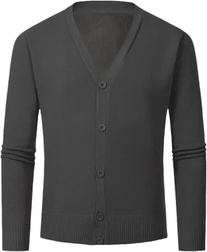 Men's Cardigan Sweater Long Sleeve Casual V Neck Button Down Knitted Sweaters Lightweight Solid Knitwear Jacket