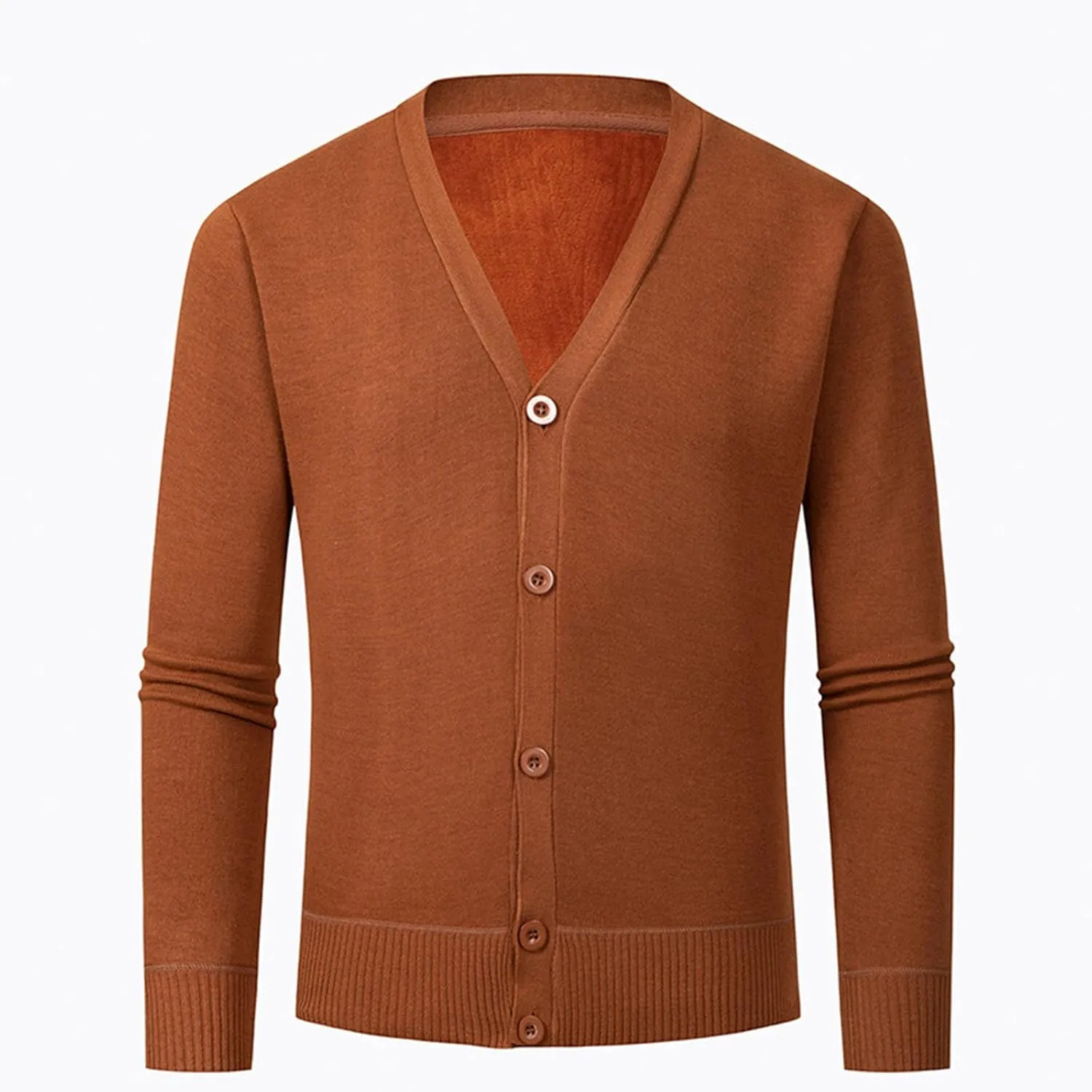 Men's Cardigan Sweater Long Sleeve Casual V Neck Button Down Knitted Sweaters Lightweight Solid Knitwear Jacket