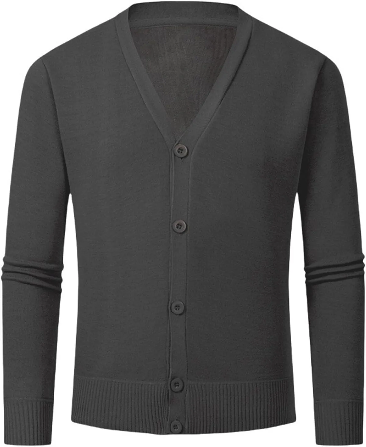 Men's Cardigan Sweater Long Sleeve Casual V Neck Button Down Knitted Sweaters Lightweight Solid Knitwear Jacket