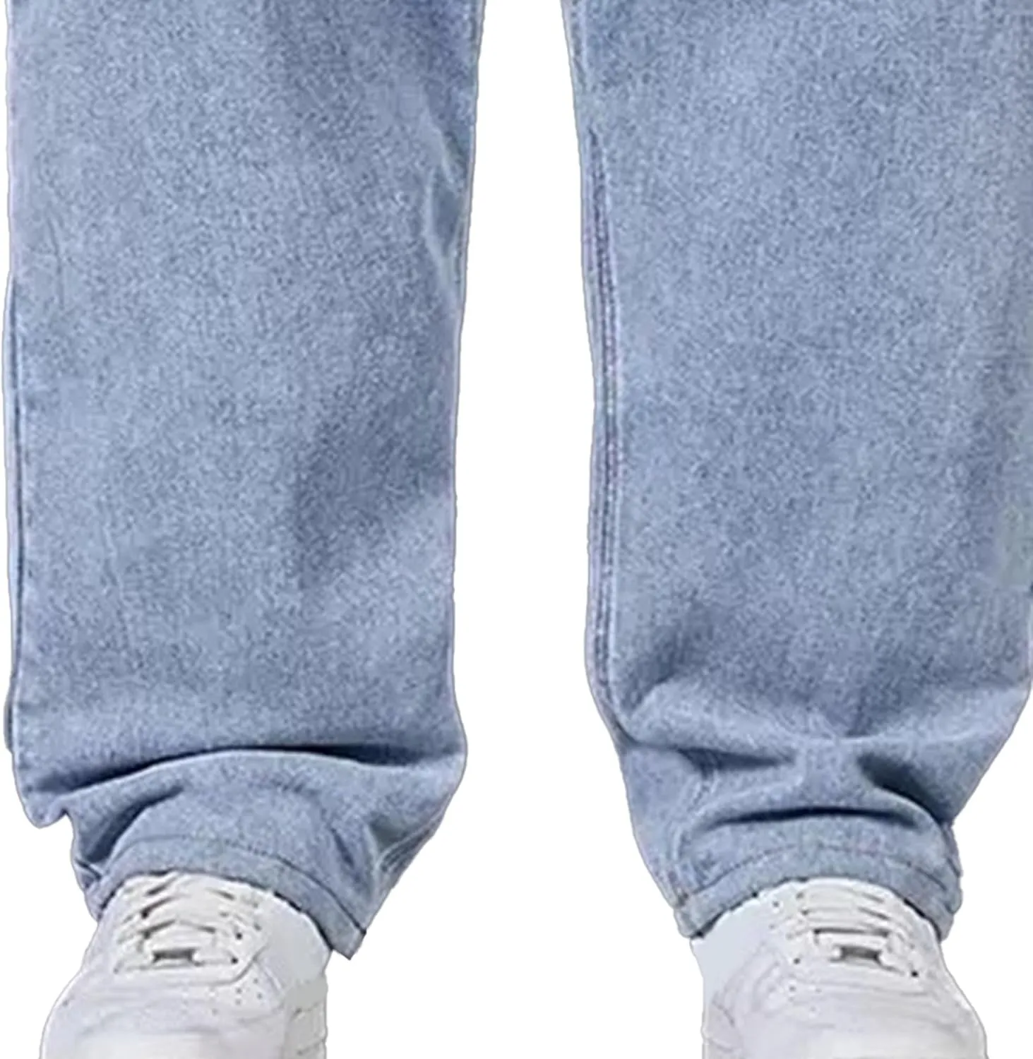 Mens Casual Loose Jeans Pant Baggy Streetwear Relax Fit Denim Pants Straight-Fit Wide Leg Hip Hop Jean