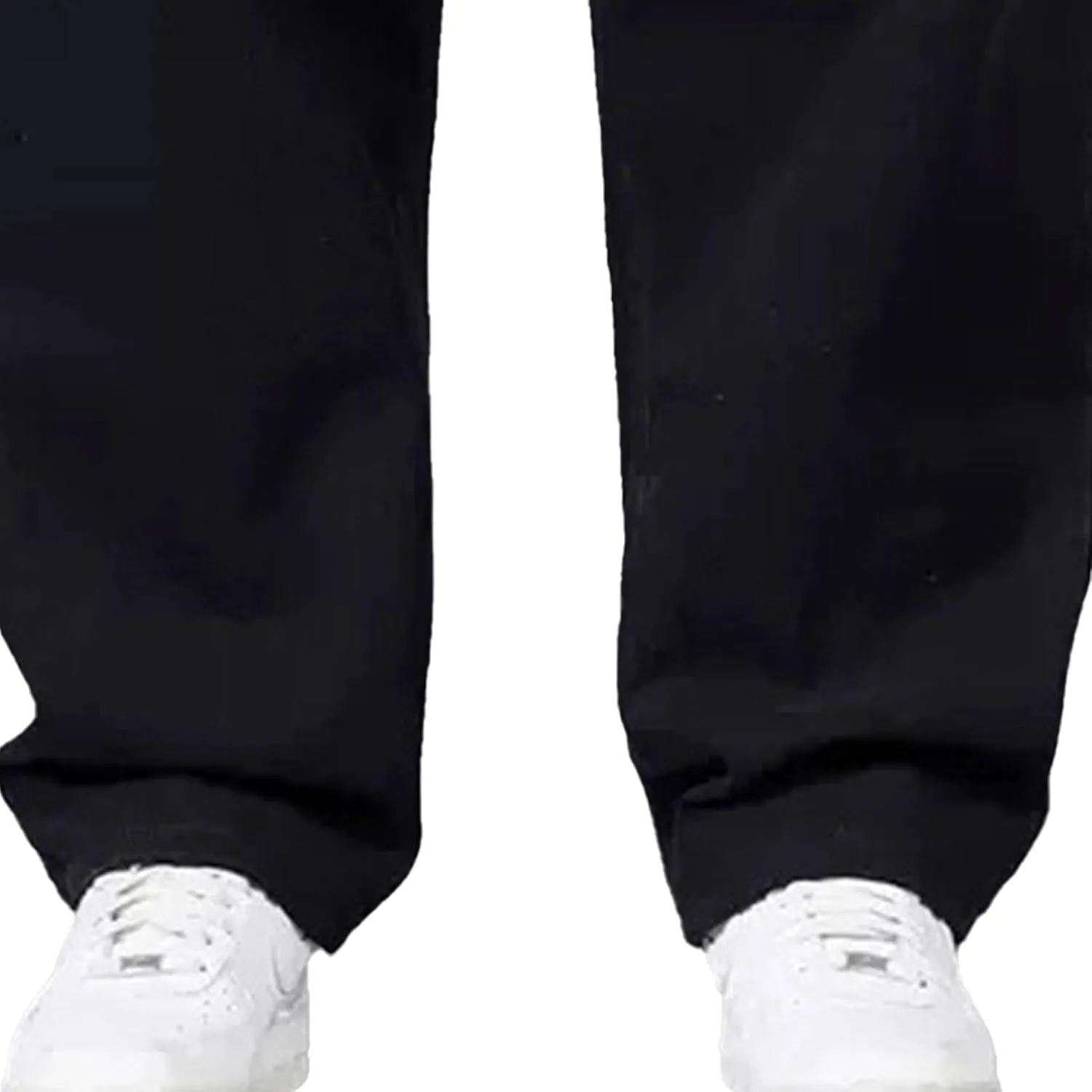 Mens Casual Loose Jeans Pant Baggy Streetwear Relax Fit Denim Pants Straight-Fit Wide Leg Hip Hop Jean