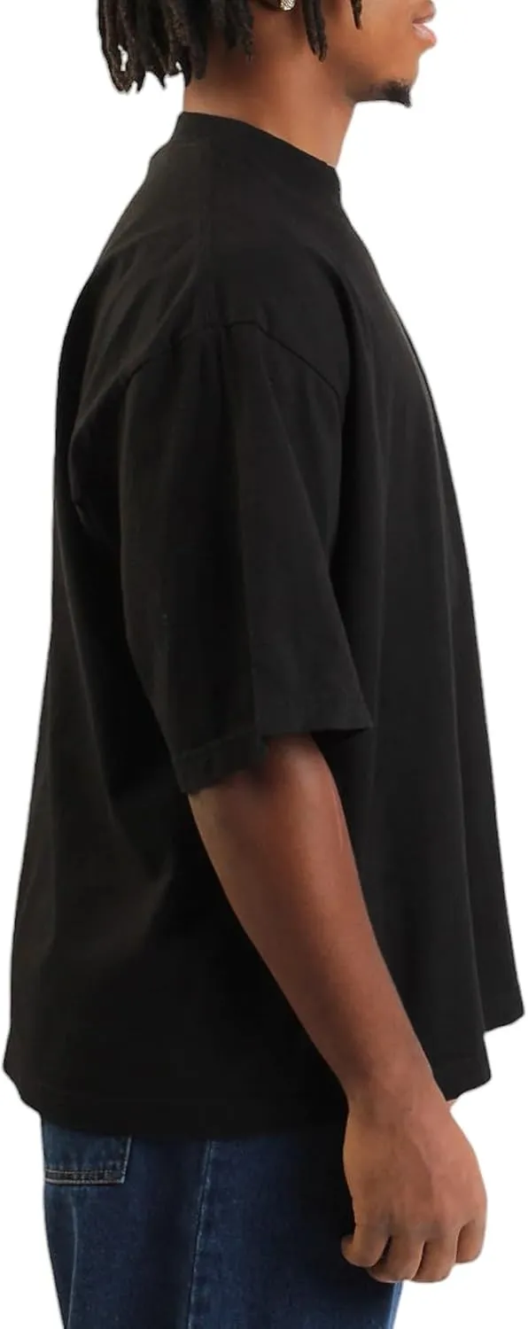 Men's Casual Oversized Heavyweight Drop Shoulder Garment Dye T-Shirt Tee Short Sleeve