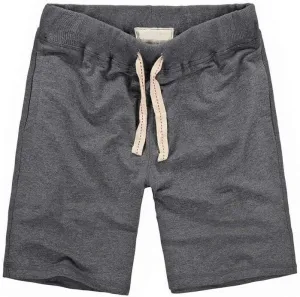Men's Cotton Shorts Soft Elastic Waist Athletic Shorts with Drawstring for Gym Running Workout Casual