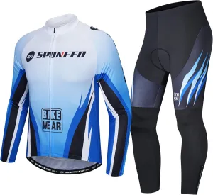 Men's Cycling Cothing Sets Long Sleeved Bicycle Jersey and Pants Kits Road Bike Cyclist Wear