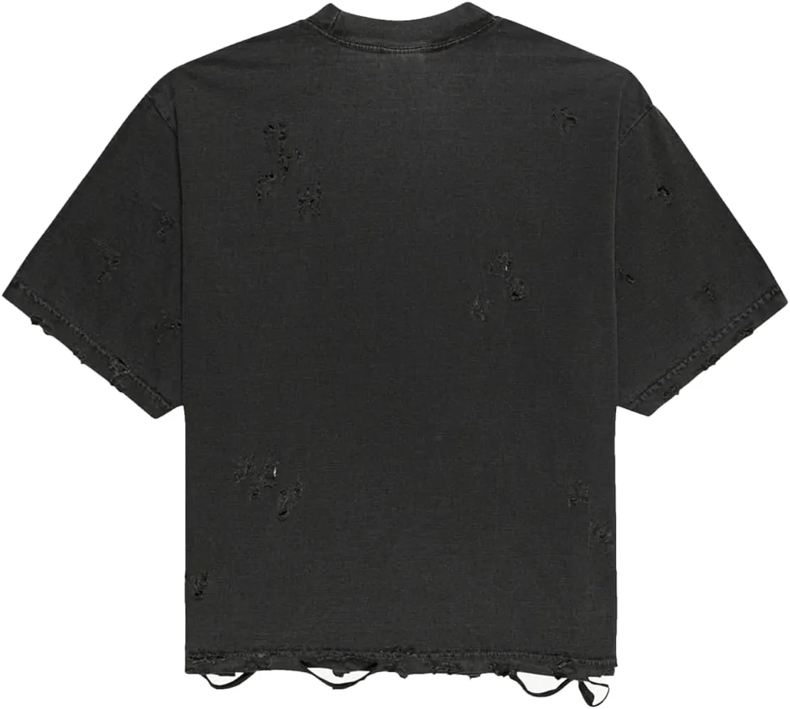 Men's Distressed Casual Oversized Heavyweight Drop Shoulder Garment Dye T-Shirt Tee Short Sleeve