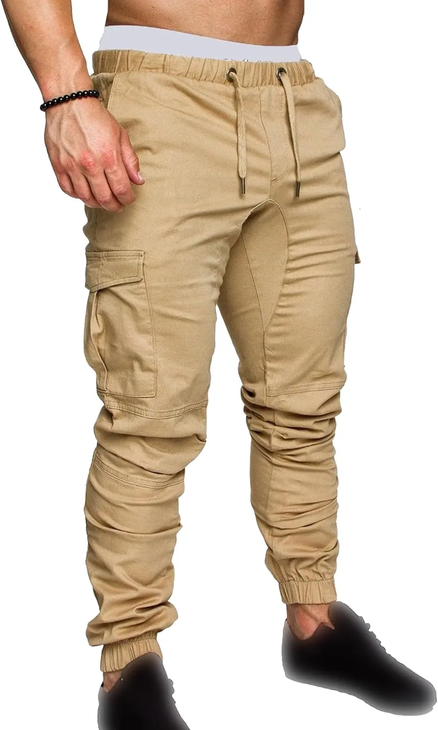 Mens Fashion Joggers Sports Pants Casual Cotton Cargo Running Sweatpants Gym Long Trousers Pant