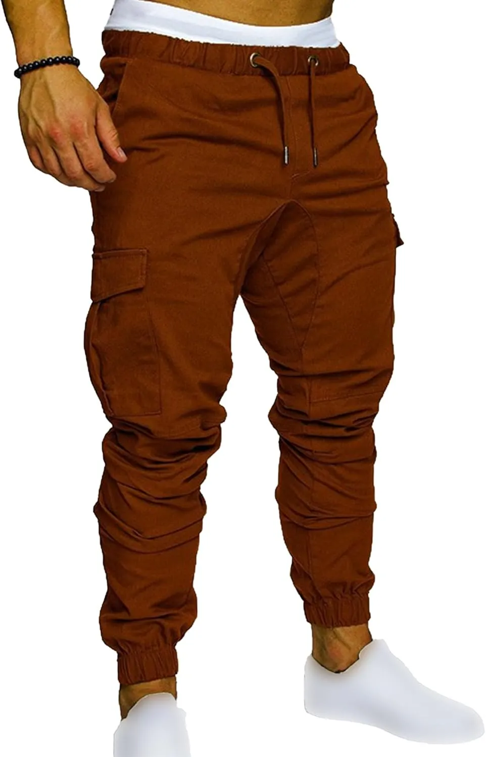 Mens Fashion Joggers Sports Pants Casual Cotton Cargo Running Sweatpants Gym Long Trousers Pant