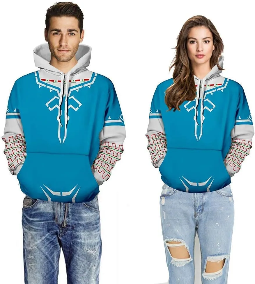 Mens Hoodies Sweatshirt 3D Print Fashion Pullover Hooded Tops for Adults