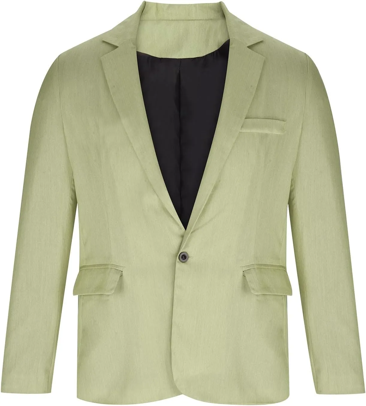 Mens Slim Fit Lightweight Linen Jacket Tailored Blazer Sport Coat One Button Business Suit Jackets Stylish Daily Suits
