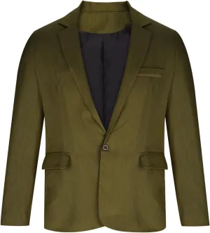 Mens Slim Fit Lightweight Linen Jacket Tailored Blazer Sport Coat One Button Business Suit Jackets Stylish Daily Suits