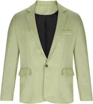 Mens Slim Fit Lightweight Linen Jacket Tailored Blazer Sport Coat One Button Business Suit Jackets Stylish Daily Suits