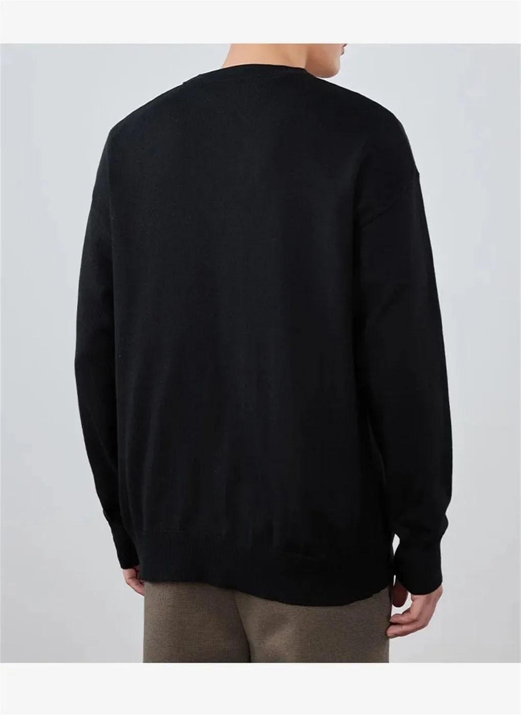 Men's Streetwear Retro Long Sleeve Cardigan Sweater Patchwork Leisure V Neck Button-Down Knitwear