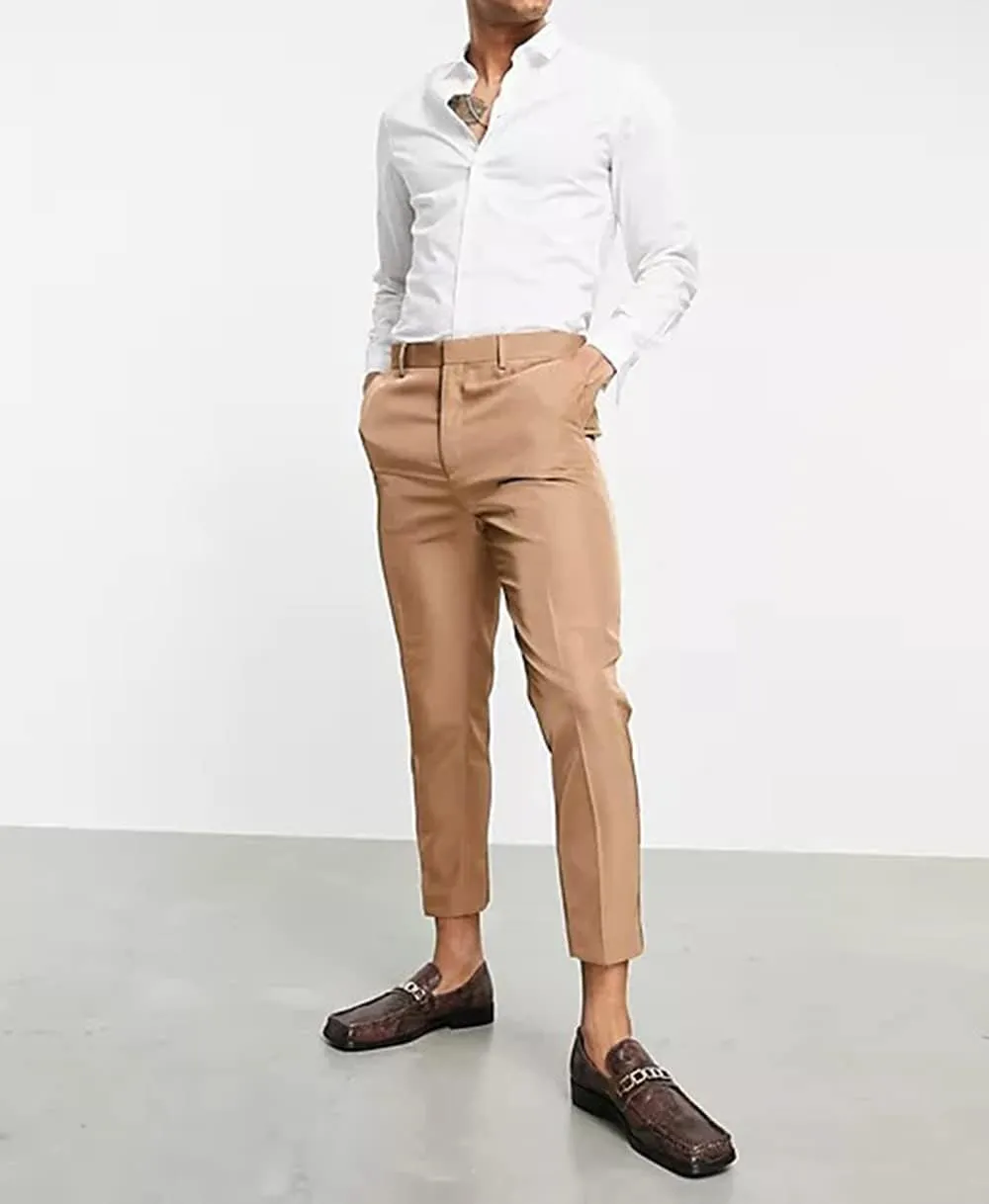 Men's Tailored Fit Suit Separate Pant Flat-Front Dress Pants