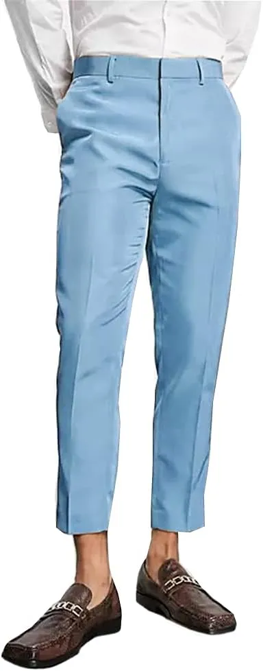Men's Tailored Fit Suit Separate Pant Flat-Front Dress Pants