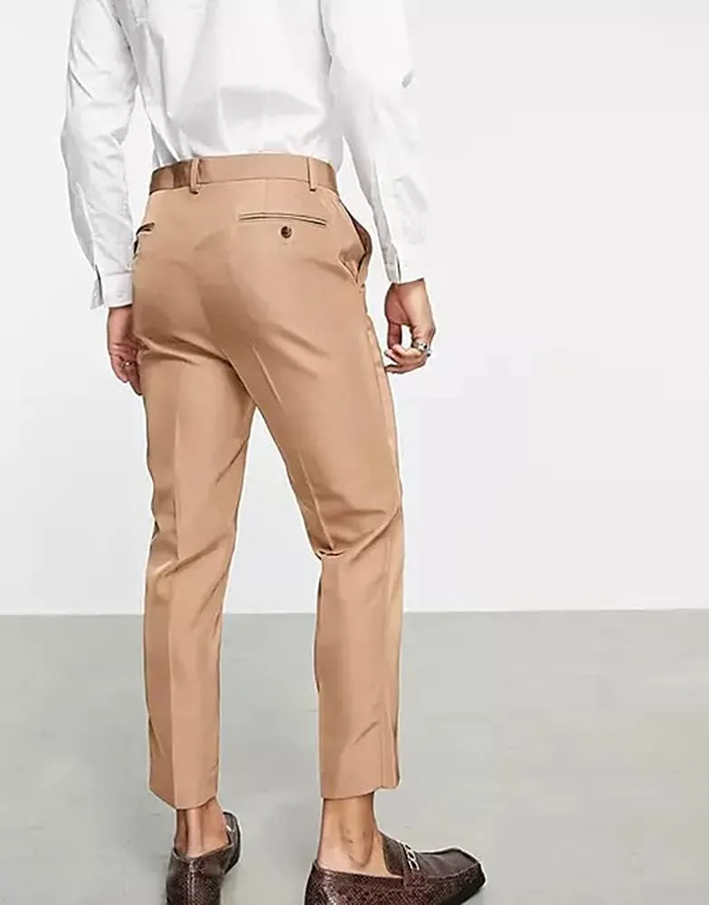 Men's Tailored Fit Suit Separate Pant Flat-Front Dress Pants