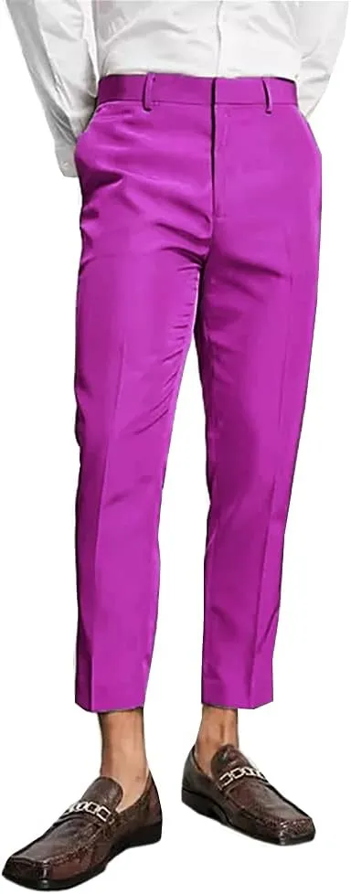 Men's Tailored Fit Suit Separate Pant Flat-Front Dress Pants