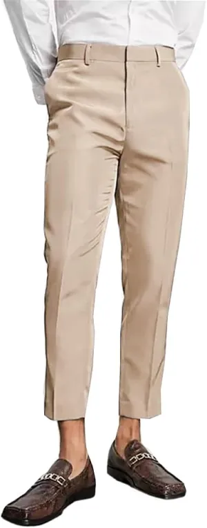 Men's Tailored Fit Suit Separate Pant Flat-Front Dress Pants