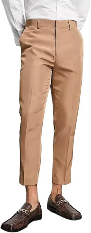 Men's Tailored Fit Suit Separate Pant Flat-Front Dress Pants