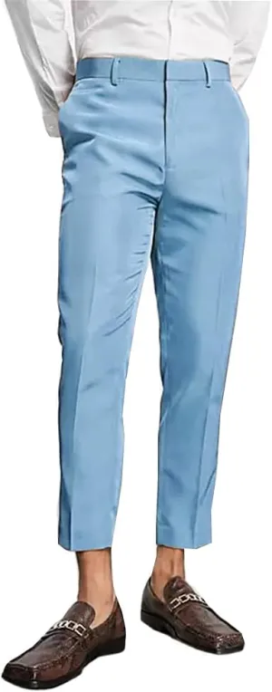Men's Tailored Fit Suit Separate Pant Flat-Front Dress Pants