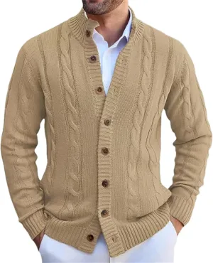 Men's Winter Cardigan Sweater Casual Long Sleeve Button Down Knitwear Jacket Male Winter Warm Tops