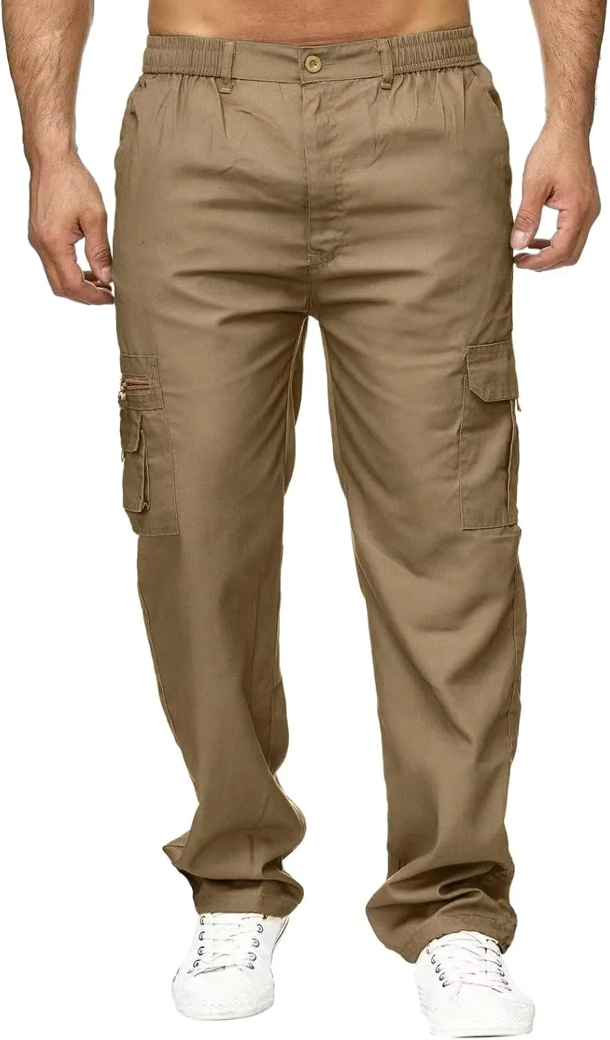 Mens Workout Cargo Sweatpants Ankle Casual Pants Active Pants Autumn Bottom Closed Belt Comfy Classic Cotton Joggers