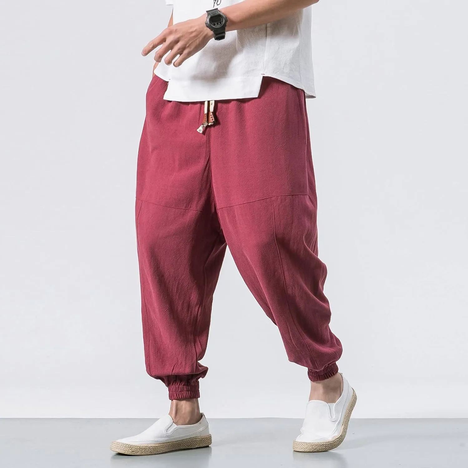 Mens Workout Cargo Sweatpants Fleece Cargo Sweatpants Relax Fit Bungee Cord Open Bottom Mens Jogger Sweatpants Men's