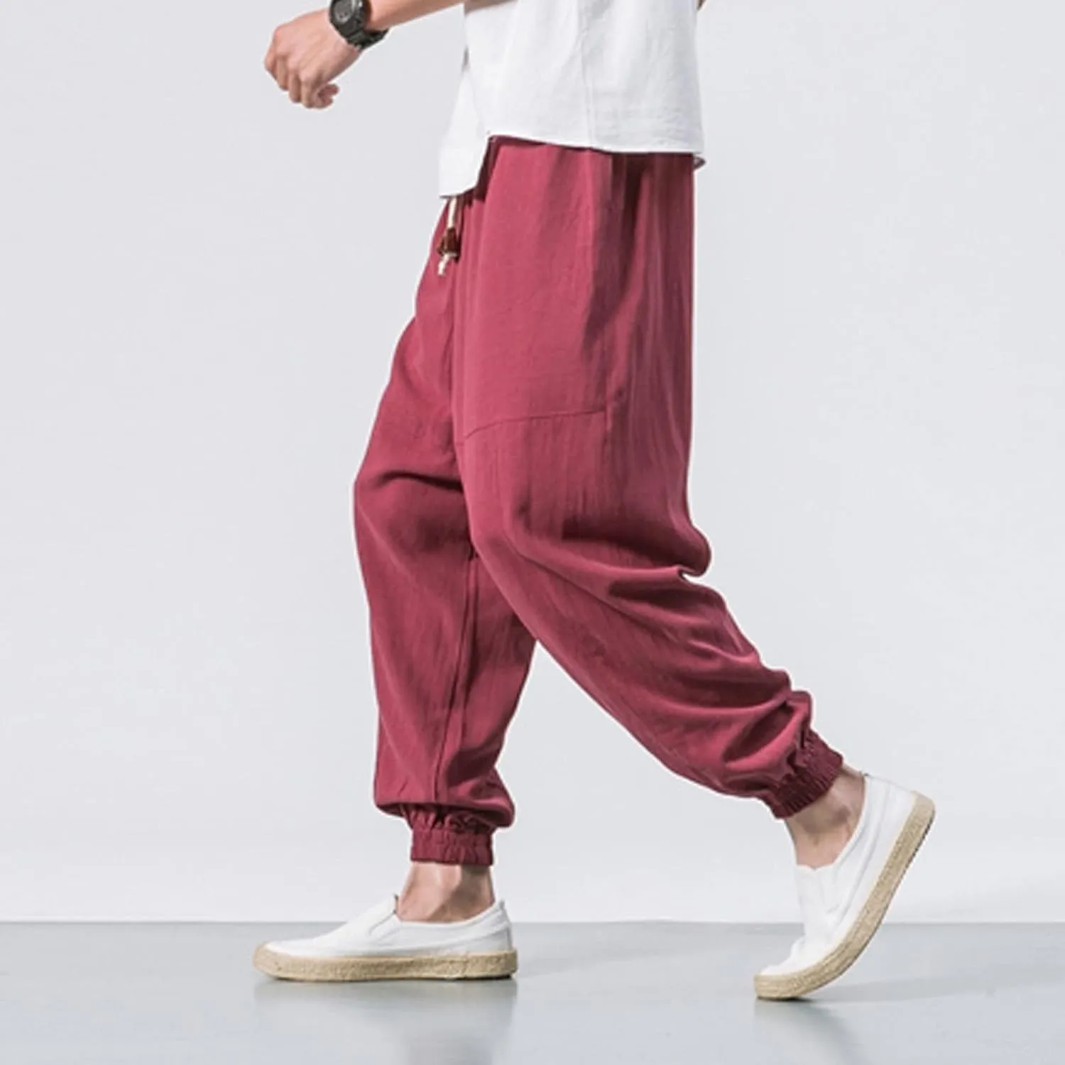 Mens Workout Cargo Sweatpants Fleece Cargo Sweatpants Relax Fit Bungee Cord Open Bottom Mens Jogger Sweatpants Men's