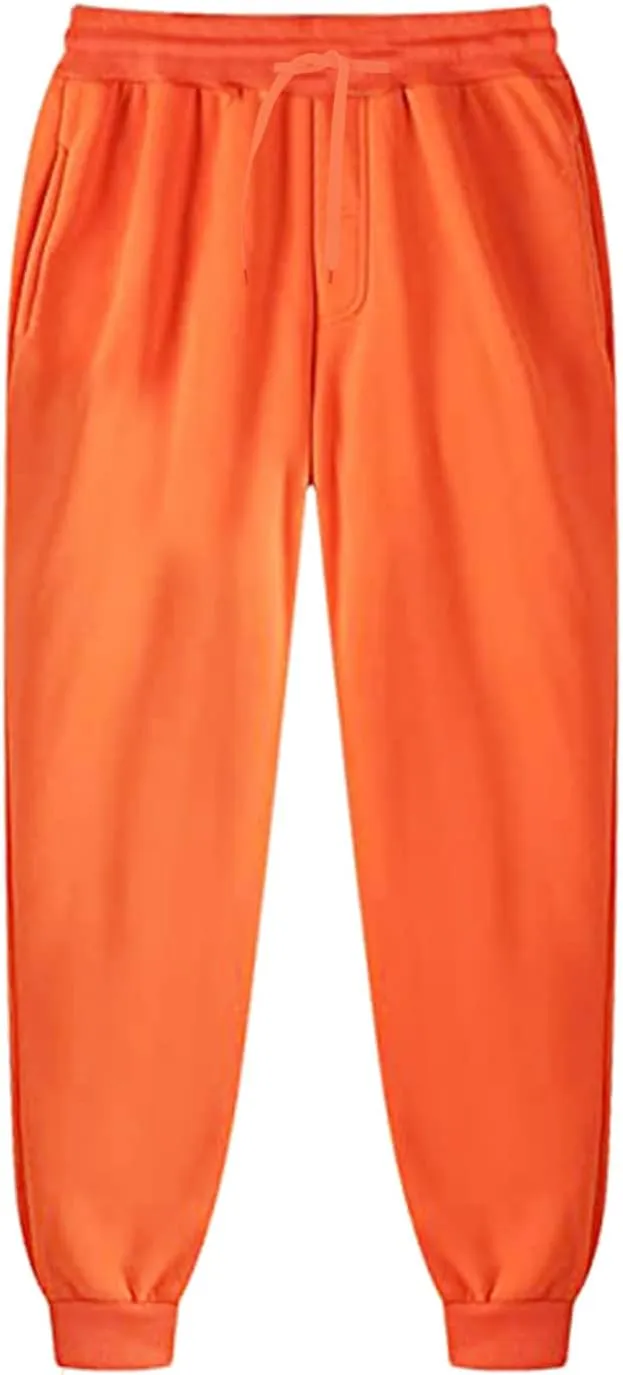 Mens Workout Cargo Sweatpants Sports Trousers Mens Casual Joggers Pants Big and Tall Athletic Drawstring Cargo Pants