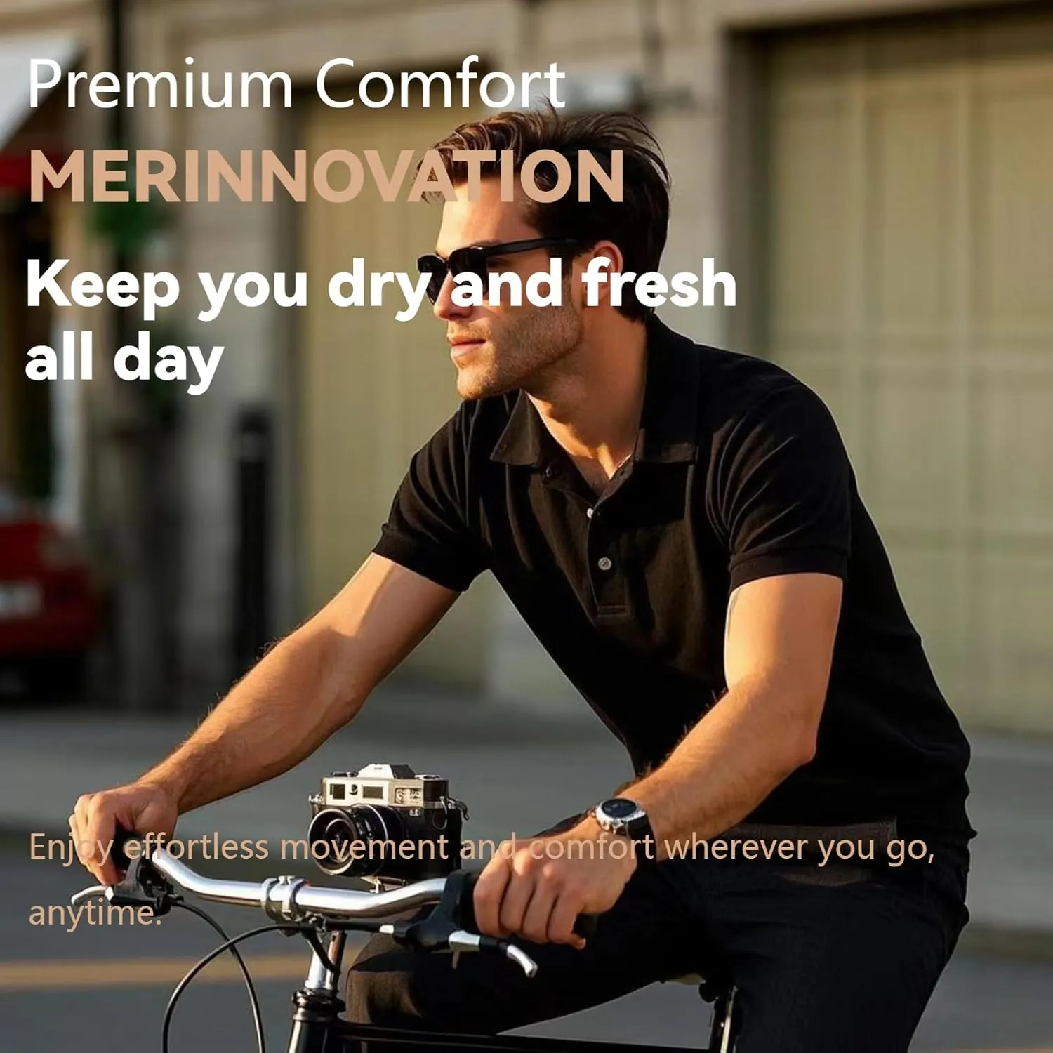 MERINNOVATION Merino Wool Polo Shirts Men - 100% Merino Wool Shirts for Men Short Sleeve Wicking Base Layer