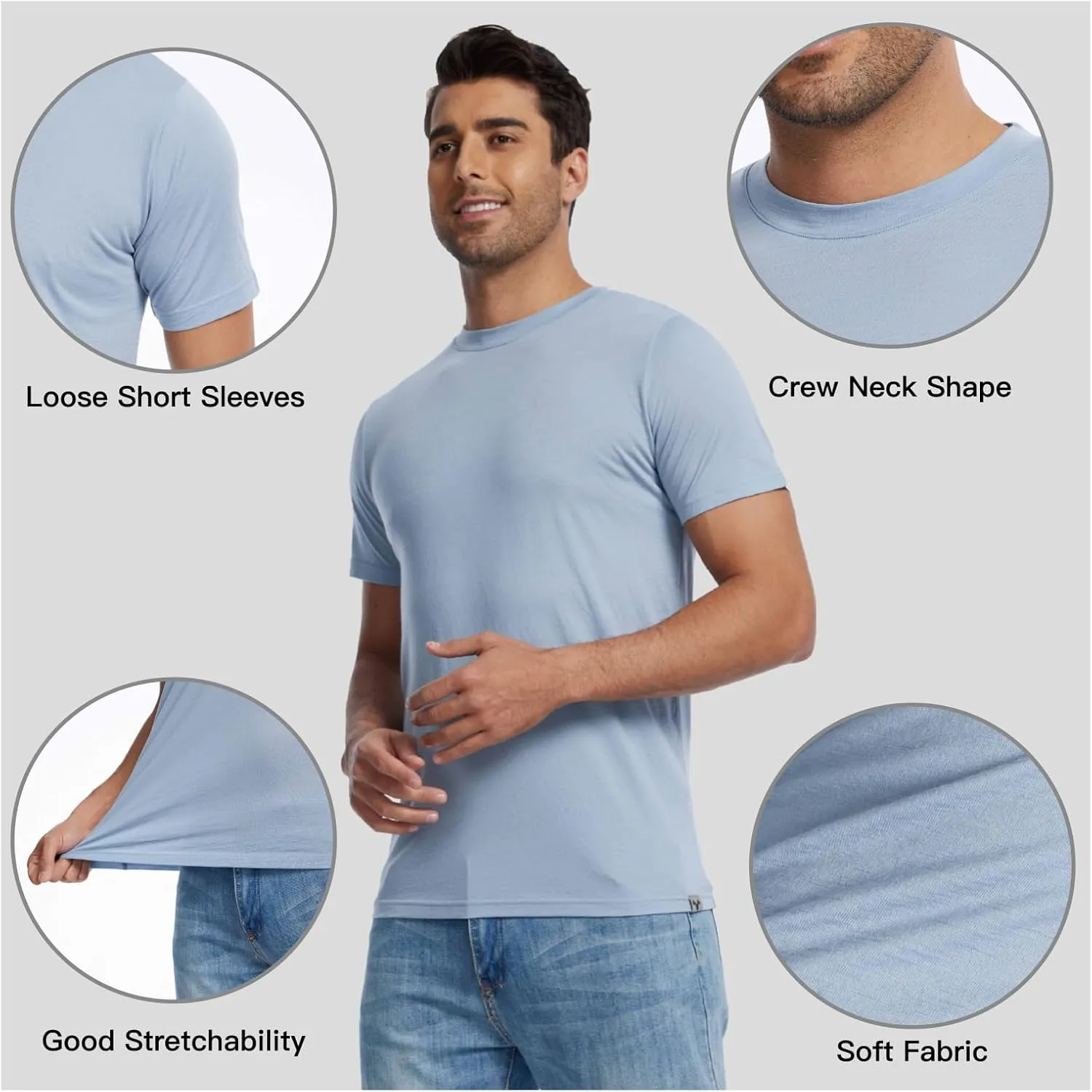 MERINNOVATION Merino Wool T-Shirt Mens Wicking Merino Wool Undershirt Lightweight Base Layer